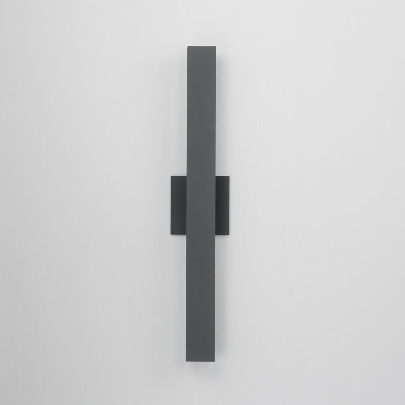 Fixation murale extérieure Alumilux, Bronze architectural, H 24 po x l 4,5 po x P 3 po