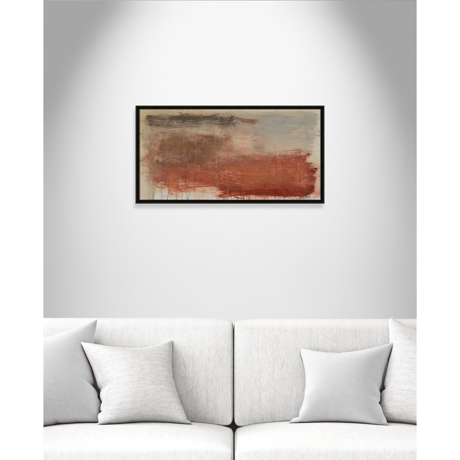 Colin "Autumn Over The Riviera" Print, 16.5" H x 31.5" W, Espresso