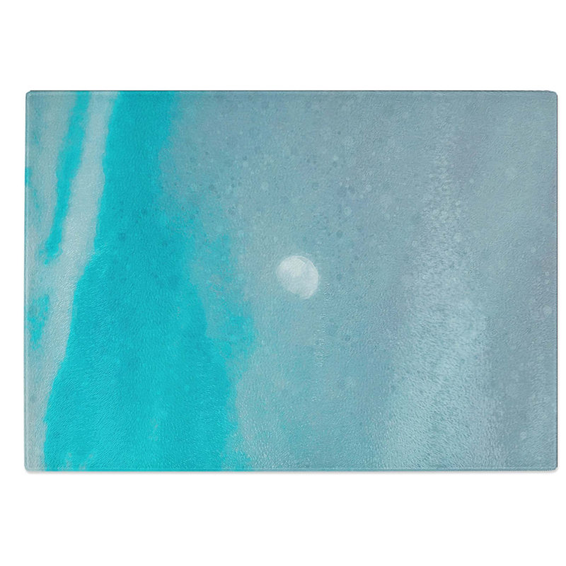 Glass High Moon in Abstract Chopping Board, 28.5 cm W x 20 cm L