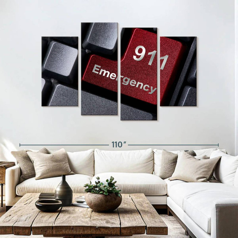 Alcaraz 911 Emergency, 54" H x 84" W