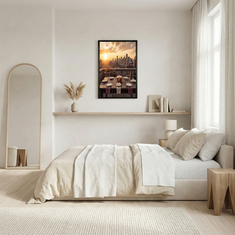 Art mural sur toile City Skyline, H 16 po x l 24 po