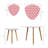 Triangle Nesting Coffee Table Set of 2 Hearts chess grid seamless pink chess board End Table Modern Minimalist Side Table Set for Living Room Bedroom