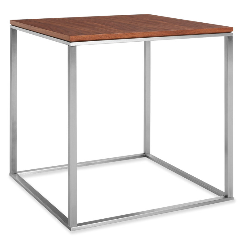 Minimalista 3 - Piece Coffee Table Set, Walnut, Stainless Steel, Walnut