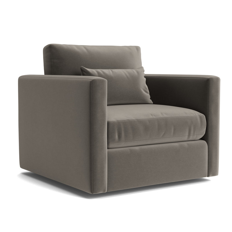 Haywood Full Swivel Chair, Performance Velvet - Graphite