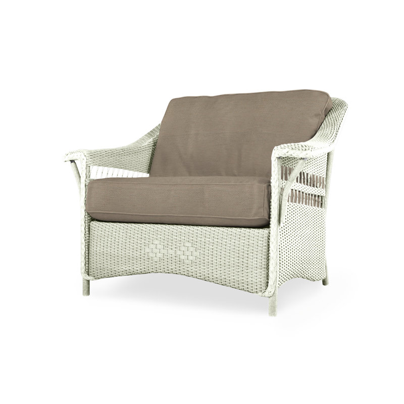 Nantucket Outdoor Lounge Chair, Reflections Straw, Ivory