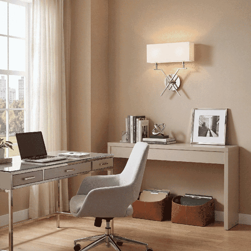 Levani Metal Wallchiere in Chrome/Polished Nickel, Chrome/Polished Nickel