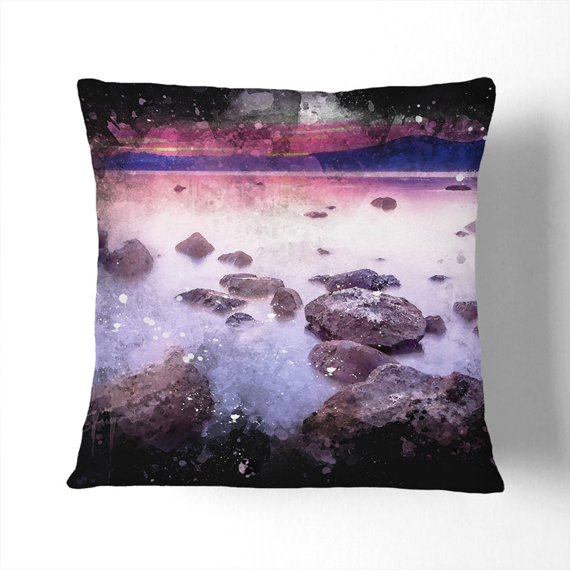 Square Throw Cushion, Black, 55cm H x 55cm W x 20cm D