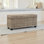42" Kubu Rattan & Mahogany Lift-Top Storage Trunk