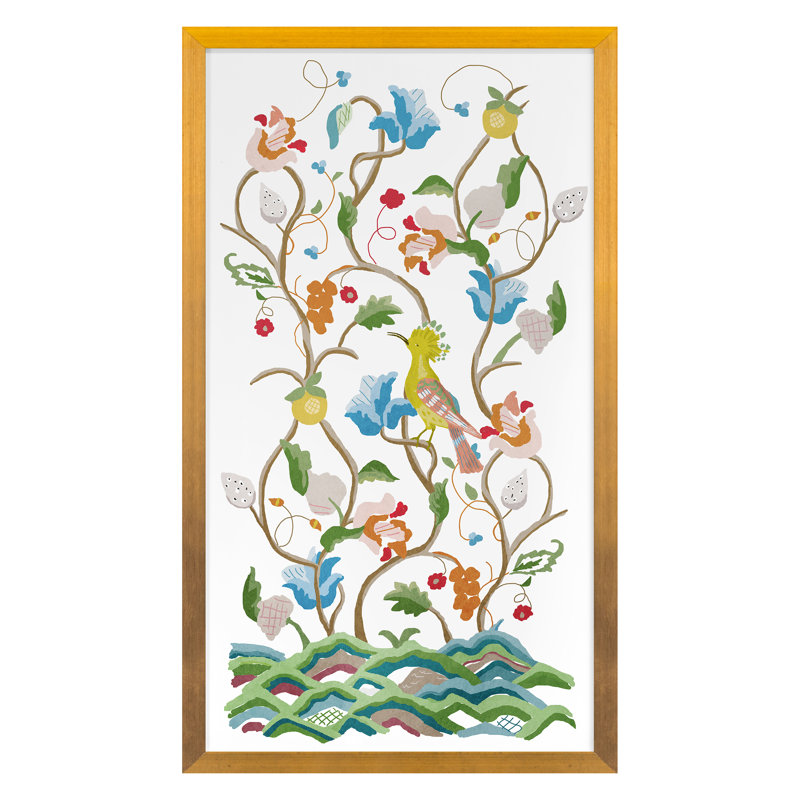 Jabo Print by Dana Gibson, Gold, 24" H x 14" W