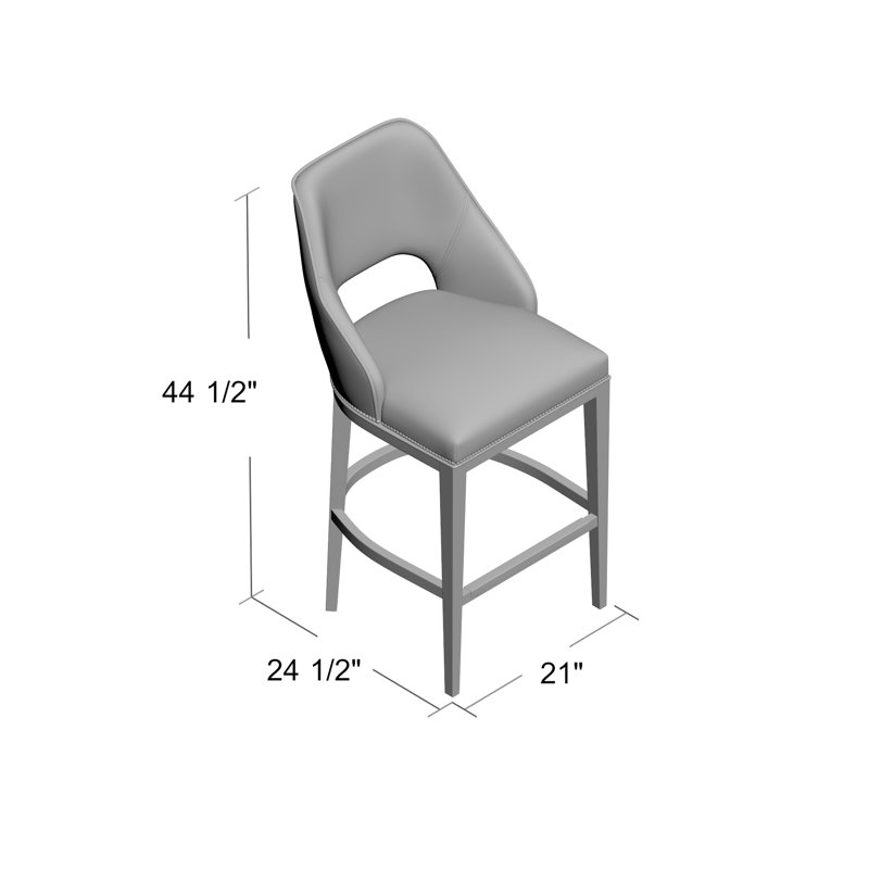 Darien Upholstered Counter Stool, Bark (8789 06), Walnut, Bar Stool (30.5" Seat Height)