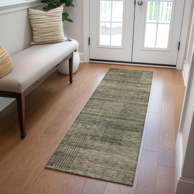 Malchow Washable Striped Indoor / Outdoor Rug, Runner 2'3" x 7'6"