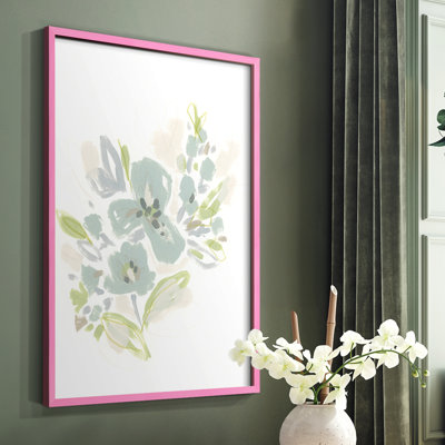 Seafoam Petals III Framed Print - Solid Wood