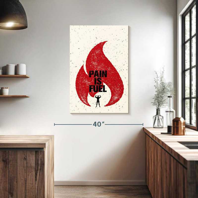 Tergel Pain Is Fuel Quote, 39" H x 26" W