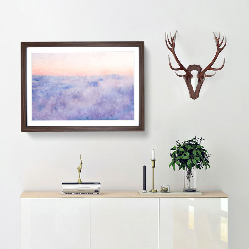 Upon the Clouds - Framed Print, 33cm H x 45cm W x 2cm D, Walnut Framed