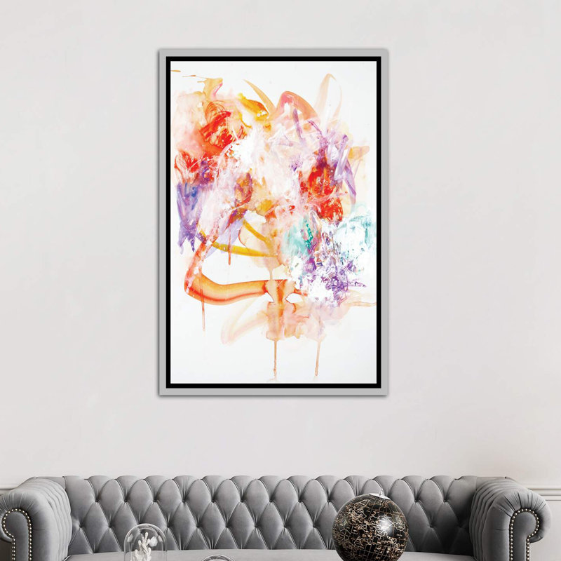 « goûts comme ice crème » par sana jamlaney, reproduction d’art, Toile avec cadre argenté, H 48 po x l 32 po x P 1,5 po