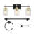 4-Piece Matte Black Bath Set