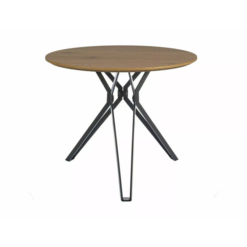 Fourche Round Metal Base Dining Table