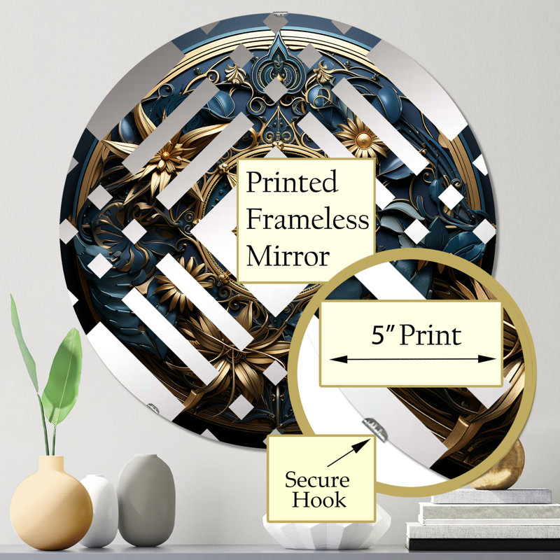 Idledale - Miroir décoratif diamant, 23,6 po x 23,6 po