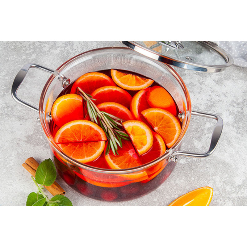 STP-Goods Clear Tempered Glass Soup Pot, 2.7 quarts