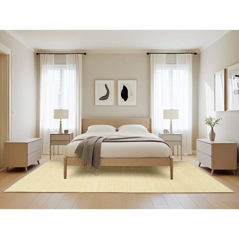 Surface beige contemporaine tapis, Rectangle 5 pi x 8 pi