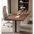 Italian Minimalist Walnut Wood Grain Desk-1163902073