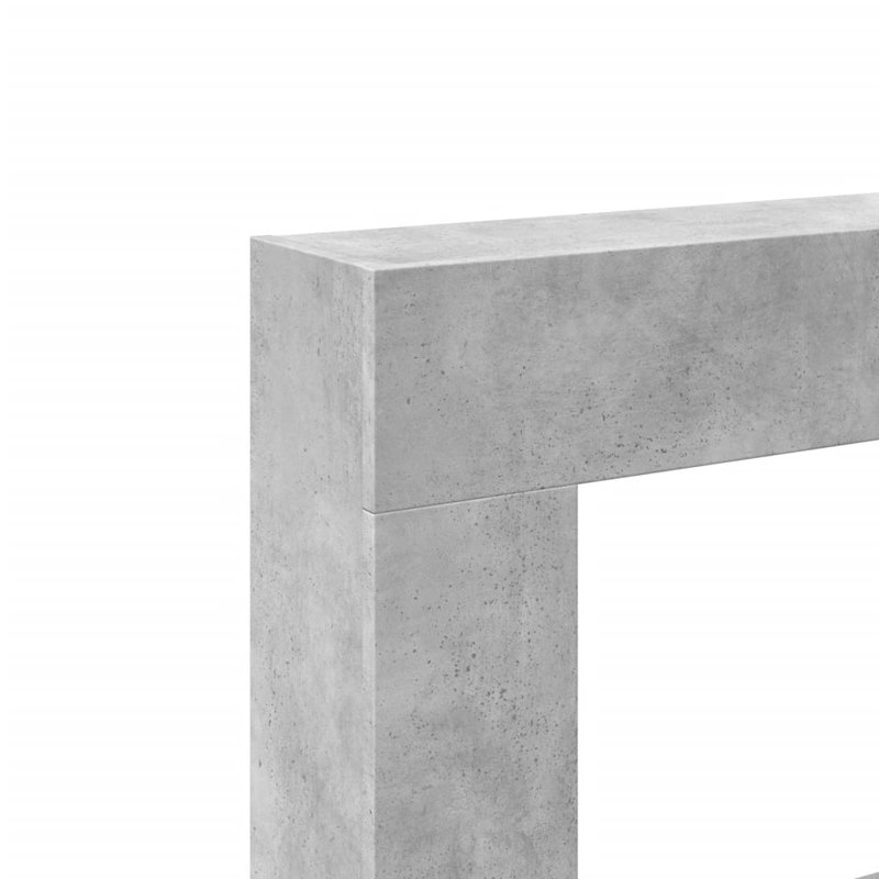 Fireplace Surround 81X18x82 Cm Engineered Wood, Concrete Grey