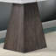 Table de bout carrée en bois de style contemporain avec base en marbre et noyer foncé effilé