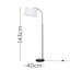 Domani 143cm Gloss Arched Floor Lamp-1689829493