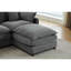 Sièges confortables avec repose-pieds amovible en chenille supérieure gris moderne en forme de L 3