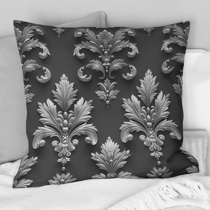 Coussin décoratif Glam Damask II - Glam, H 16 po x l 16 po