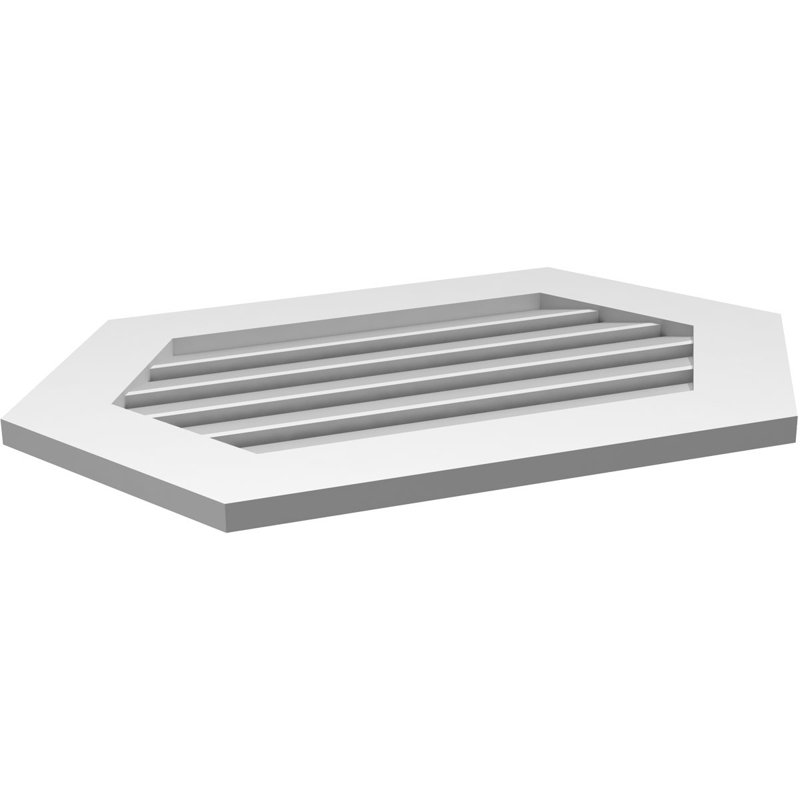 Évent horizontal fonctionnel à pignon en uréthane à surface horizontale Signature, H 20 po x l 32 po x P 1 po
