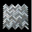 0.6" x 2" Marble Mosaic Tile in Gray/White