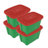 18 Gallon Storage Bins with Lids – Red & Green Stackable, Break-Resistant Totes for Bedroom, Garage & Home Organization