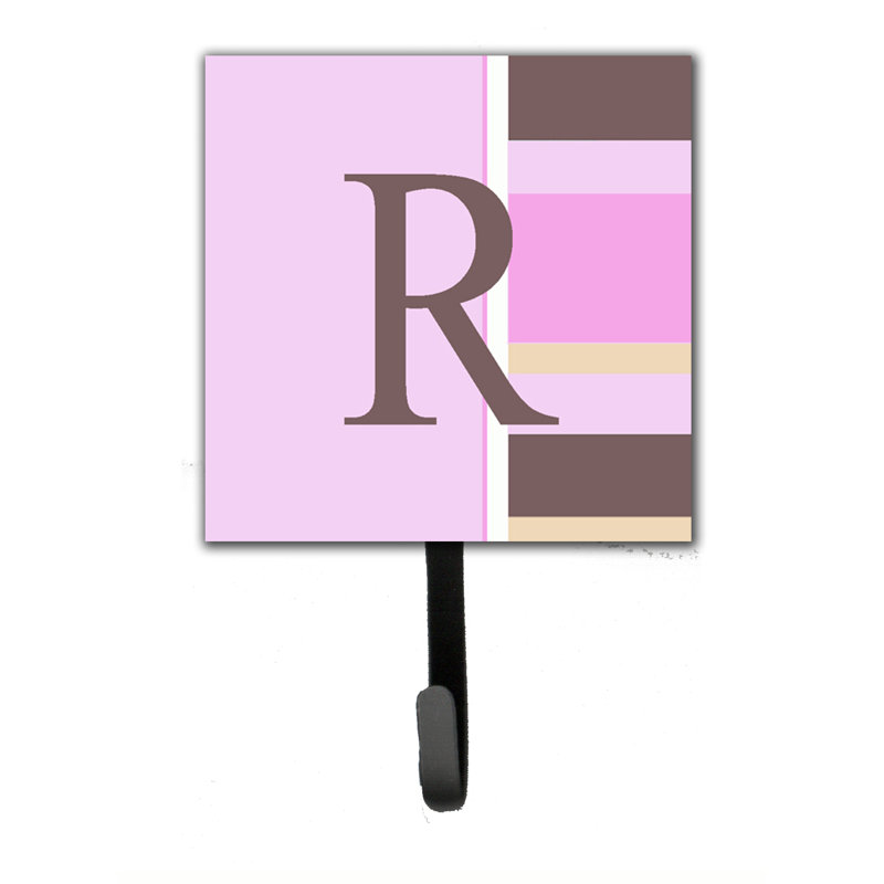 Crochet mural rayures monogramme, R