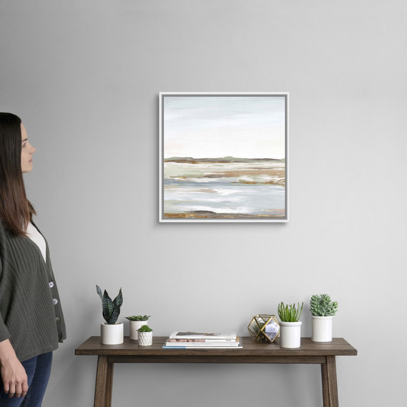 «Vastness I» par Eva Watts - reproduction d'art, Toile avec cadre photo, H 22 po x l 22 po, Blanc