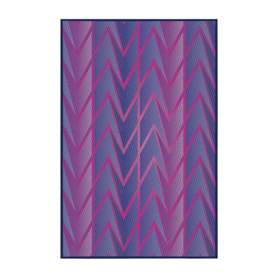 Tapis violet à chevrons Kincade