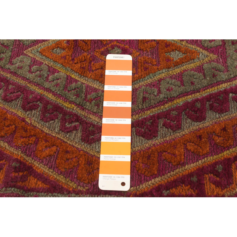 Tapis de couloir unique en laine noué à la main orange vieilli 2 pi 11 po x 5 pi 10 po John-David