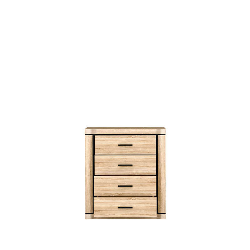 Temmo Laminate Rectangle Accent Chest, Sonoma oak