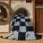 Machine Washable Checkered Gray Area Rug-1662507176