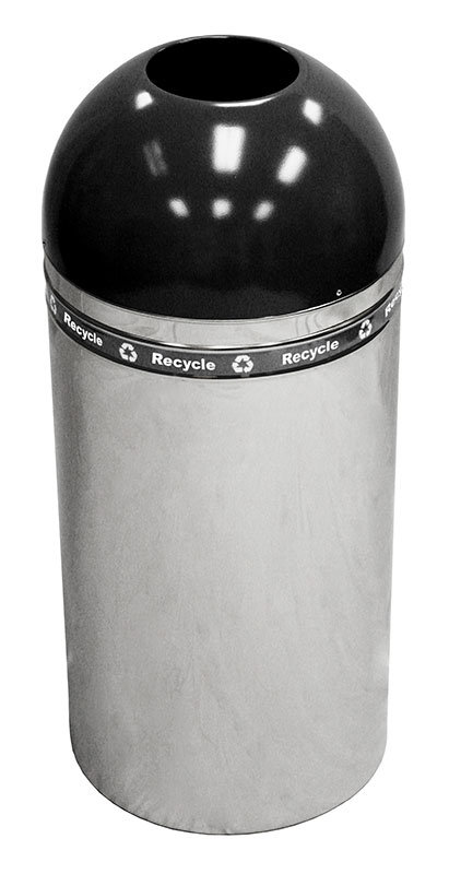 Poubelle de recyclage 15 gallons, Noir