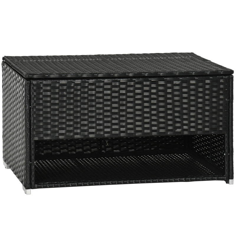 Boîte de rangement pour l'extérieur Outsunny, Noir