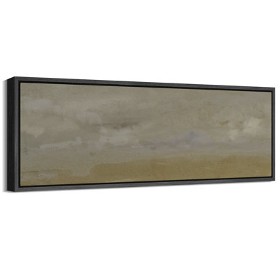 «Minimal Landscape Abstract Landscape Mist Ethereal Green Minimalist Vintage», reproduction sur toile