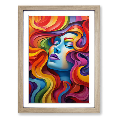 Rainbow Orphism - Single Picture Frame Print on Wood