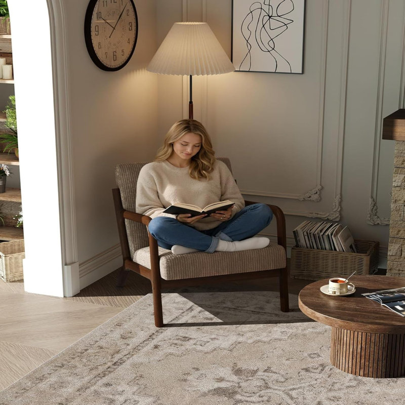 Fauteuil d'appoint ergonomique MidCentury Modern, Brown