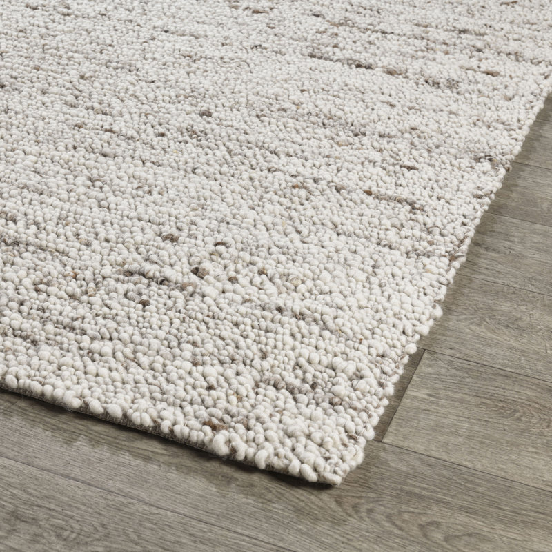 Loomis Hand Woven Wool Abstract Area Rug, Rectangle 5' x 8'