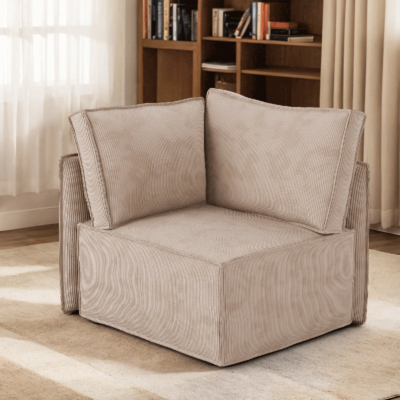 Fauteuil d'appoint modulaire Bennett, Tanné