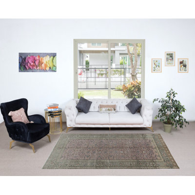 Tapis traditionnel turc traditionnel fait à la main avec motif floral