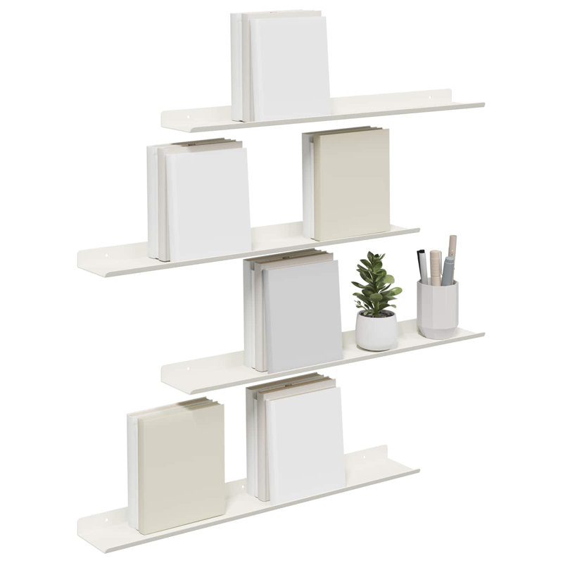 Steel Floating Shelf, White