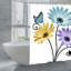 Rideau de salle de bain Vibrant Daisy & Butterfly Art, diviseur de décor de salle de bain - 72 po x 72 po