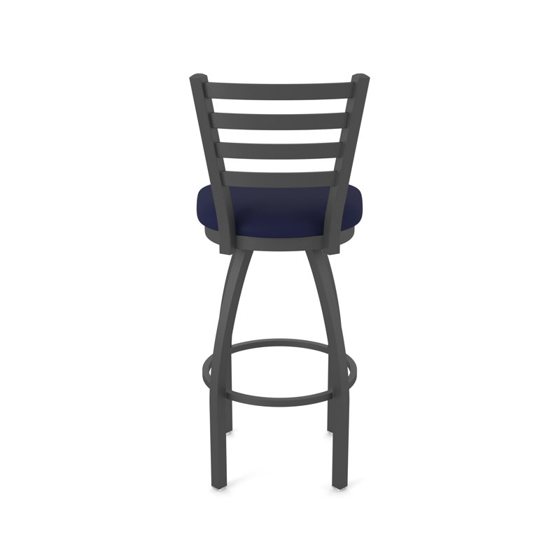 Jackie Swivel Stool, Vinyl-Canter Twilight, Pewter, Extra Tall (36" Seat Height)